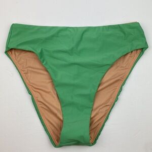 NWT J. Crew | High Cut High Rise Bikini Bottom Sea Light Green M